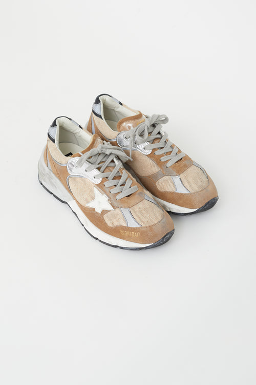 Golden Goose Brown 
Beige Dad Star Sneaker