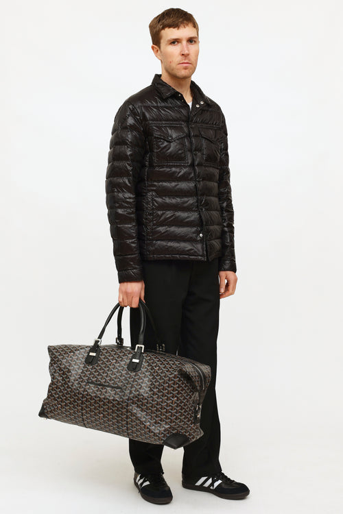 Goyard Black 
Brown Travel 55 Duffle Bag