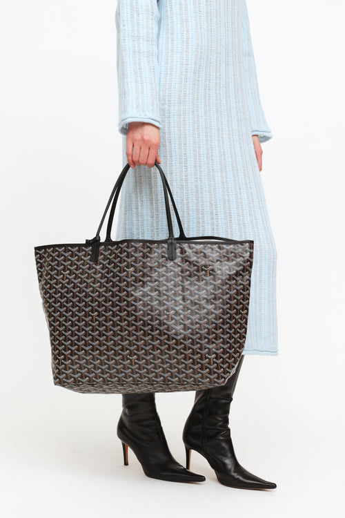 Goyard Noir Saint Louis GM Tote Bag