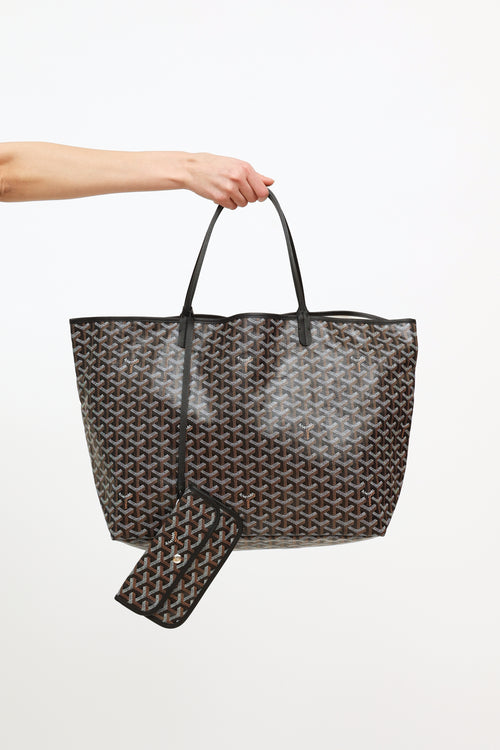 Goyard Noir Saint Louis GM Tote Bag