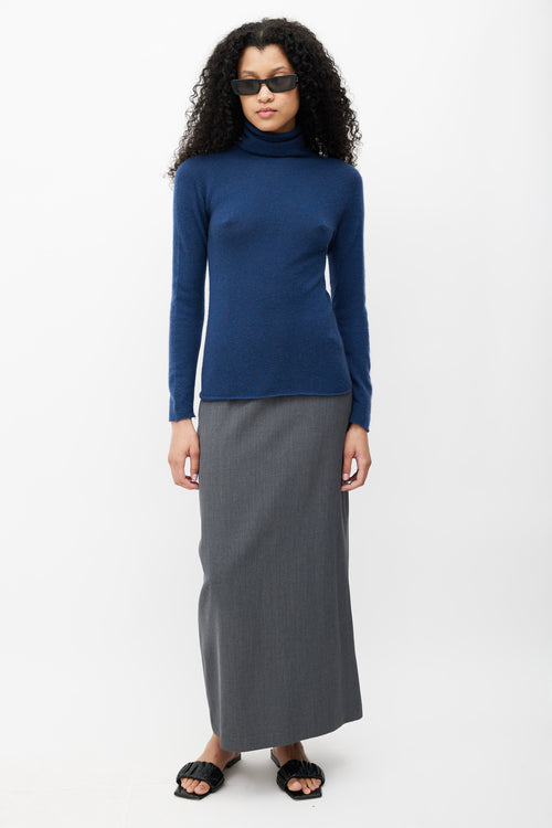 Gucci Navy Cashmere Turtleneck Sweater