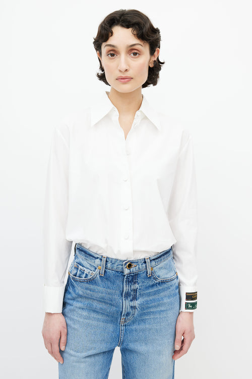 Gucci White Cotton Shirt