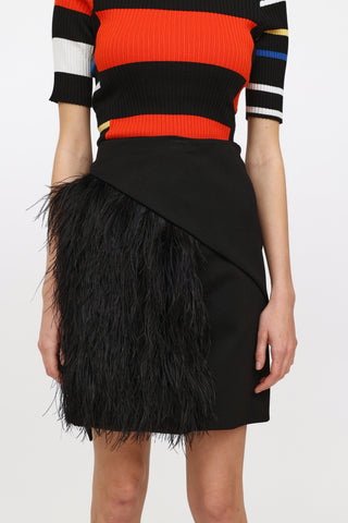 Gucci Black Feather Skirt