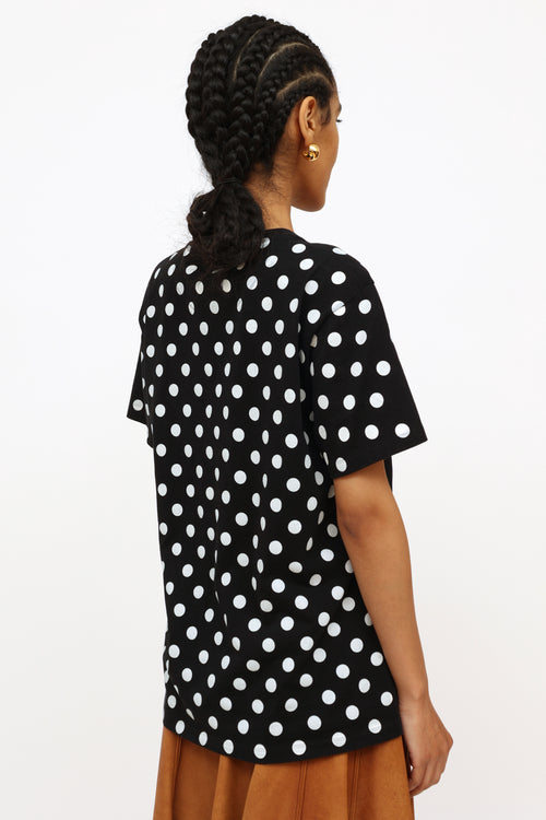 Gucci Black 
White Polka Dot Top