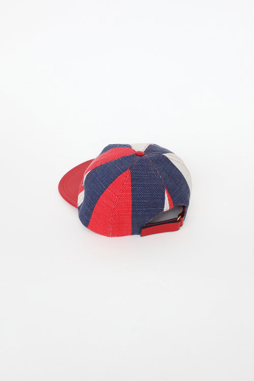 Gucci Red 
Blue Striped Baseball Hat