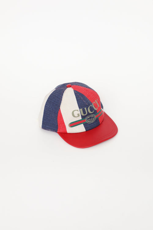 Gucci Red 
Blue Striped Baseball Hat