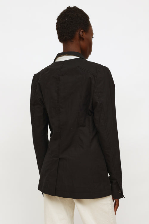 Haider Ackermann Black Quilted Blazer