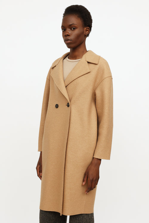 Harris Wharf London Beige Wool Double Breasted Coat