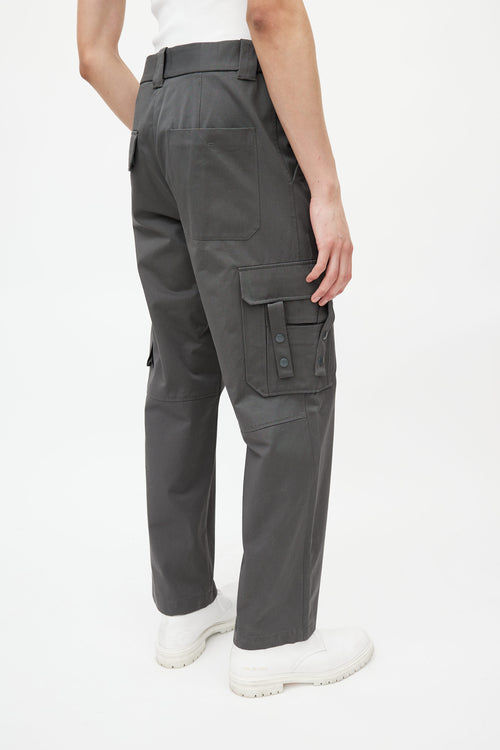 Helmut Lang Grey Cotton Cargo Pant