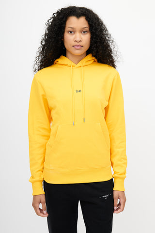 Yellow Taxi Graphic Print Hoodie