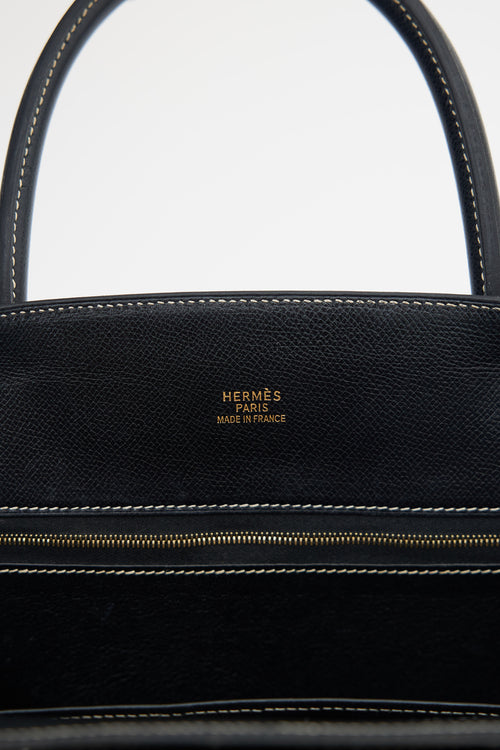 Hermès 2001 Noir White Bus 40 Tote Bag