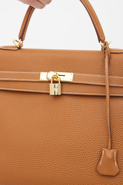 Hermès 2009 Gold Kelly 35 Shoulder Bag