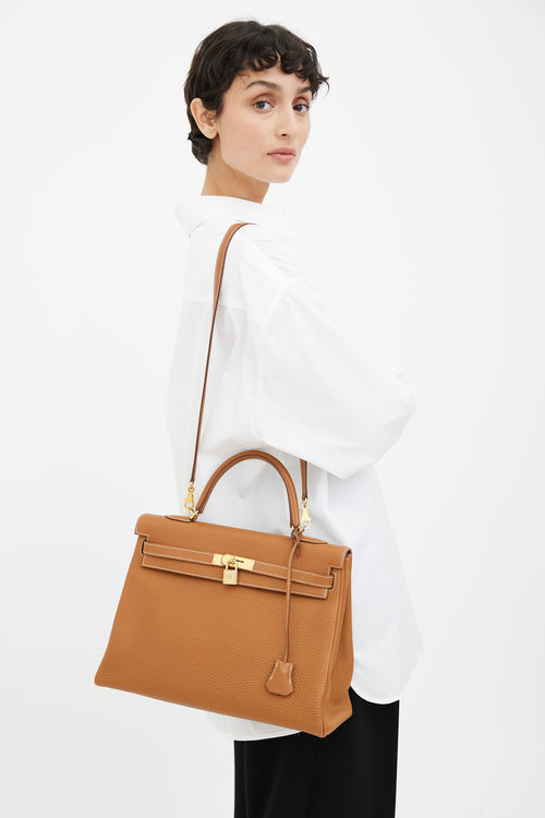 Hermès 2011 Gold Kelly 35 Shoulder Bag