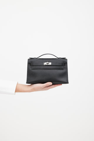 Hermès 2004 Noir Kelly Pochette Clutch