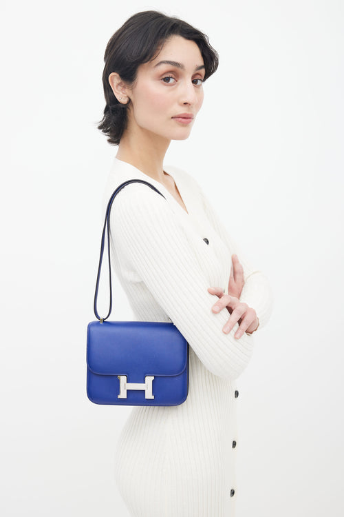 Hermès 2011 Bleu Saphir Swift Constance 18 Bag