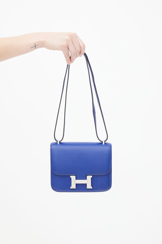 Hermès 2011 Bleu Saphir Swift Constance 18 Bag