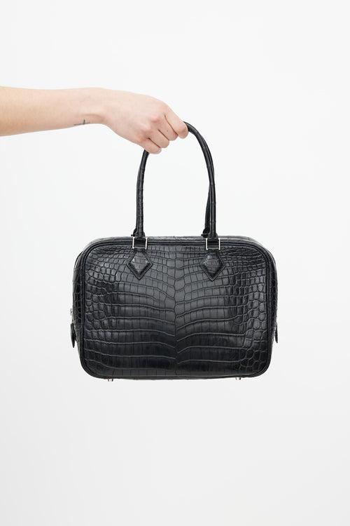 Hermès 2011 Noir Plume 28 Shoulder Bag