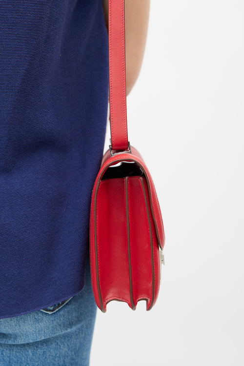 Hermès 2012 Rouge Constance 24 Crinoline Shoulder Bag