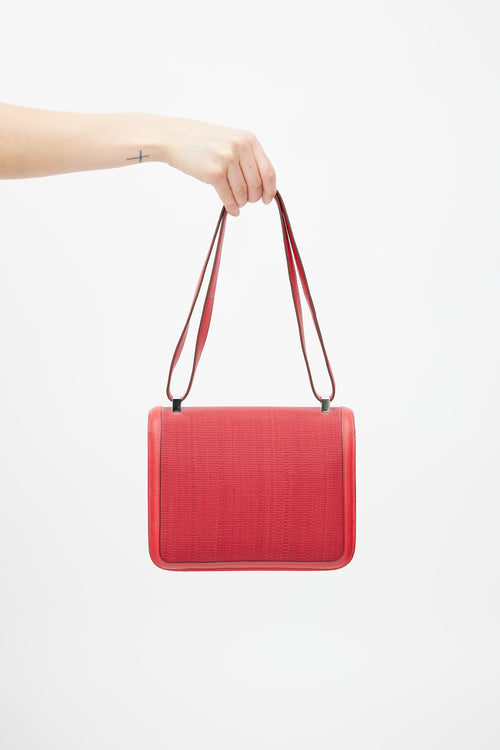 Hermès 2012 Rouge Constance 24 Crinoline Shoulder Bag