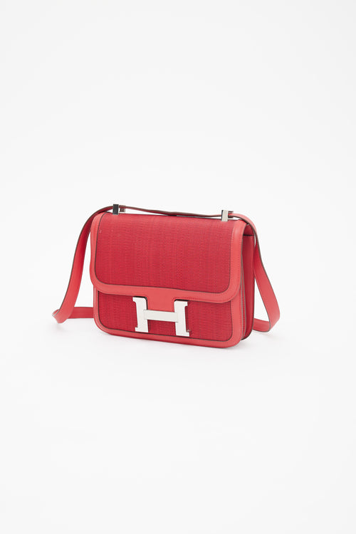 Hermès 2012 Rouge Constance 24 Crinoline Shoulder Bag