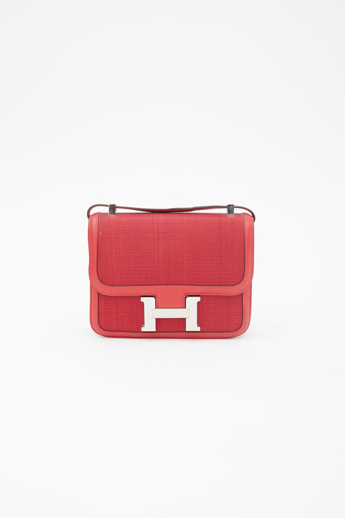 Hermès 2012 Rouge Constance 24 Crinoline Shoulder Bag