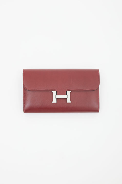 Hermès 2016 Bordeaux Box 
Palladium Constance Wallet