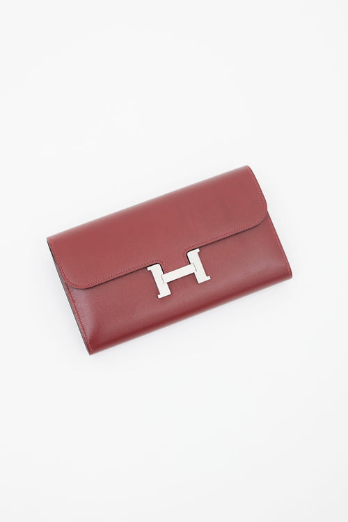 Hermès 2016 Bordeaux Box 
Palladium Constance Wallet