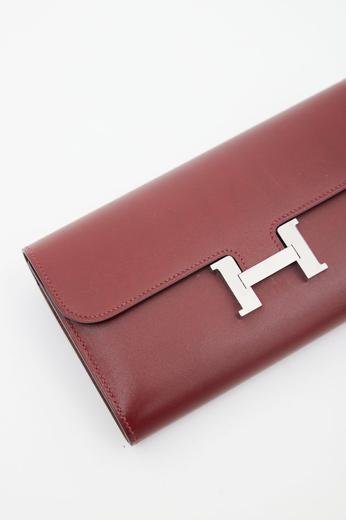 Hermès 2016 Bordeaux Box 
Palladium Constance Wallet