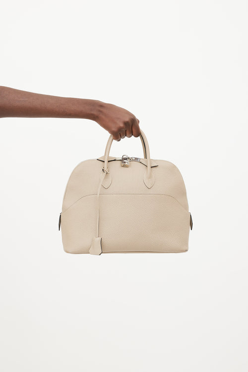 Hermès Beige Grey 1923 Bolide 30 Handbag