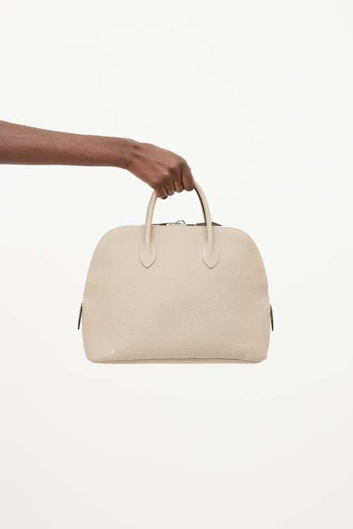 Hermès Beige Grey 1923 Bolide 30 Handbag