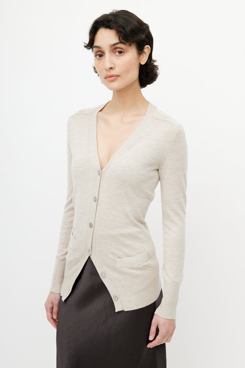 Hermès Beige Cashmere Cardigan