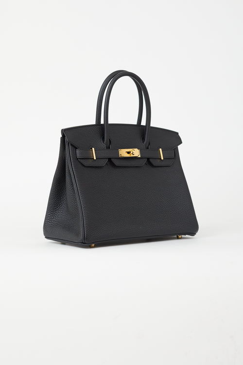  Hermès 2022 Noir Clemence Birkin 30 Bag