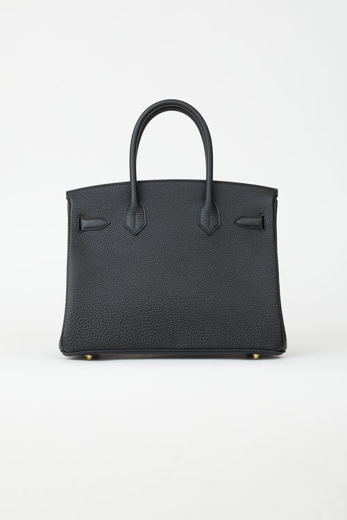  Hermès 2022 Noir Clemence Birkin 30 Bag