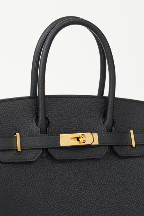  Hermès 2022 Noir Clemence Birkin 30 Bag