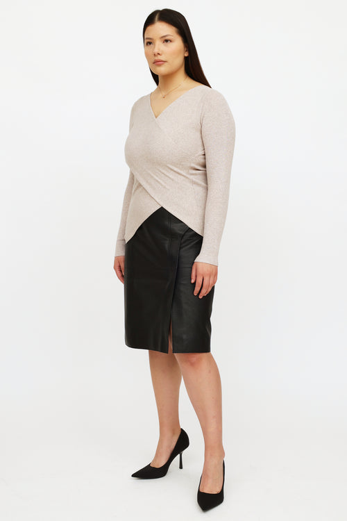 Hermès Black Leather Skirt