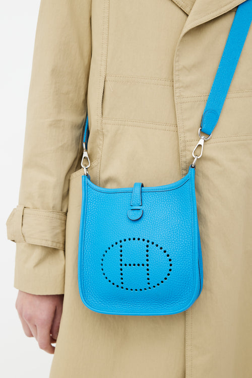 Hermès Bleu Zanzibar Evelyne III 16 Amazone Bag