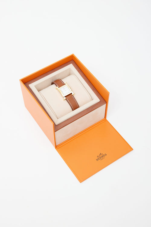 Hermès Brown Heure H Mini 21MM Watch