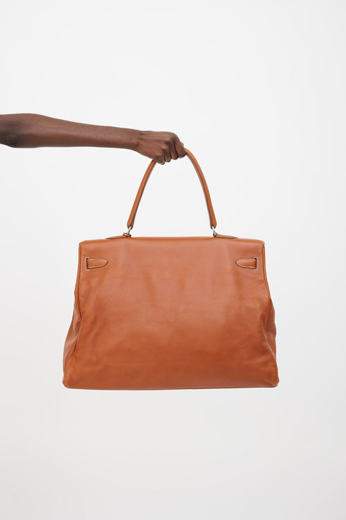 Hermès 2010 Brown Leather Kelly Relax Travel Bag