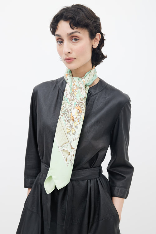 Green 
Multi Soiree de Gala 90 Print Scarf