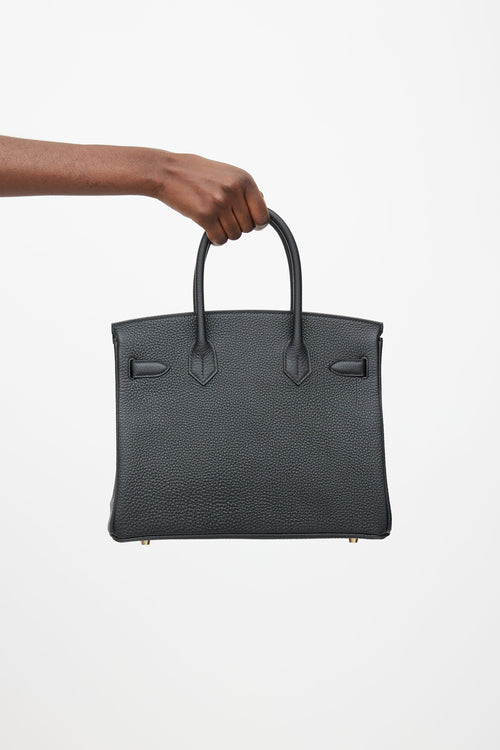  Hermès 2022 Noir Clemence Birkin 30 Bag