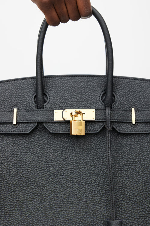  Hermès 2022 Noir Clemence Birkin 30 Bag