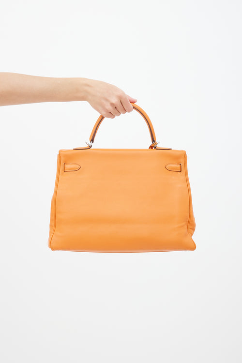 Hermès 2011 Orange Retourne Kelly 35 Leather Bag