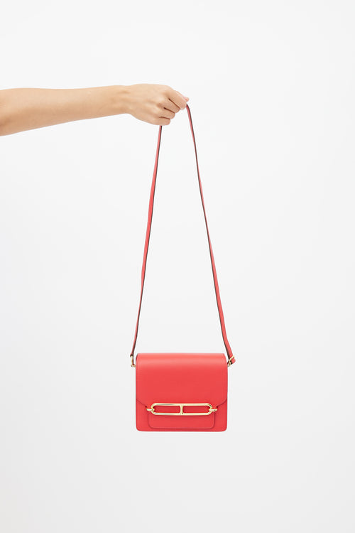 Hermès Red Roulis Mini Shoulder Bag