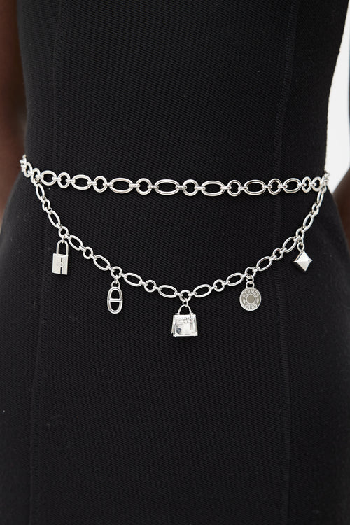 Hermès Silver-Tone Chain Belt