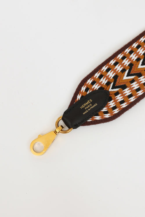 Hermès 2024 Brown Toile Swift Sangle Allegro 50mm Strap