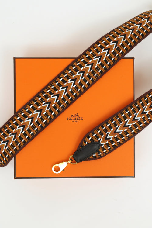 Hermès 2026 Brown Toile Swift Sangle Allegro 50mm Strap