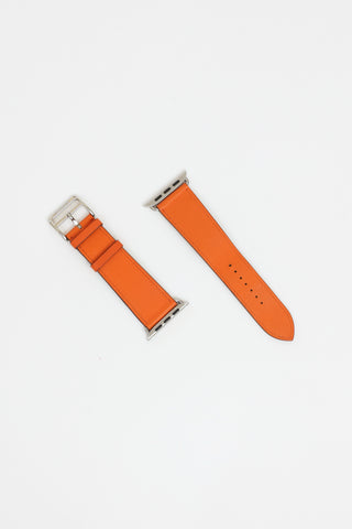 Hermès Apple Watch Orange Leather Strap