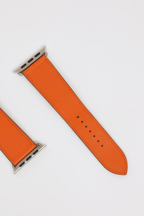 Hermès Apple Watch Orange Leather Strap