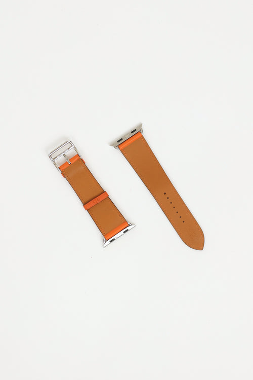 Hermès Apple Watch Orange Leather Strap