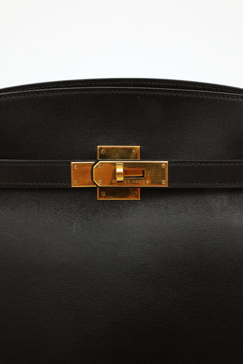 Hermès 1998 Noir Box Calf Kelly Sport 30 Bag